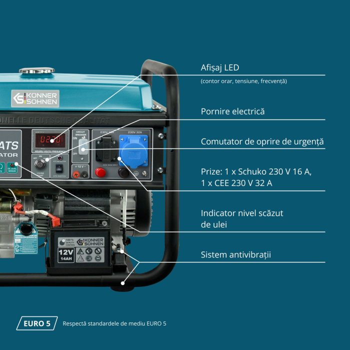 Generator pe benzina "Könner & Söhnen" KS 10000E ATS [8]