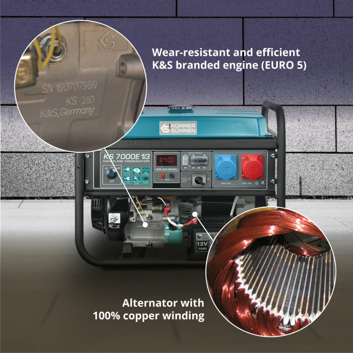 Generator pe benzina "Könner & Söhnen" KS 7000E 1/3 [5]