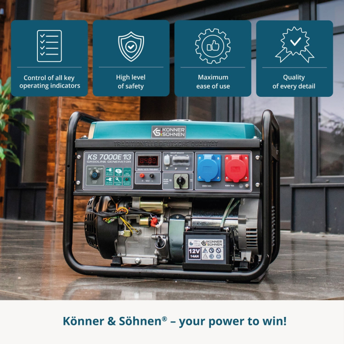 Generator pe benzina "Könner & Söhnen" KS 7000E 1/3 [4]