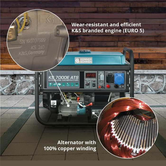 Generator pe benzina "Könner & Söhnen" KS 7000E ATS [5]