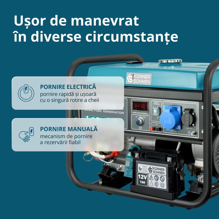 Generator pe gaz/benzina "Könner & Söhnen" KS 10000E G [5]