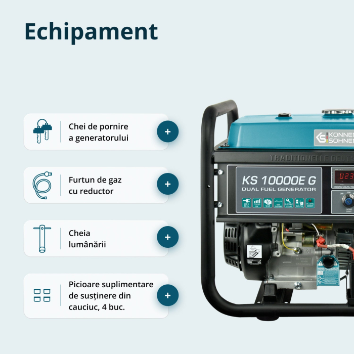 Generator pe gaz/benzina "Könner & Söhnen" KS 10000E G [10]
