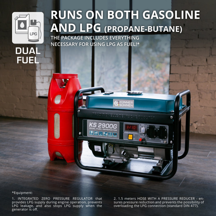 Generator pe gaz/benzina "Könner & Söhnen" KS 2900G [5]