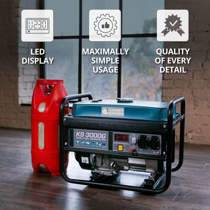 Generator pe gaz/benzina "Könner & Söhnen" KS 3000G [7]
