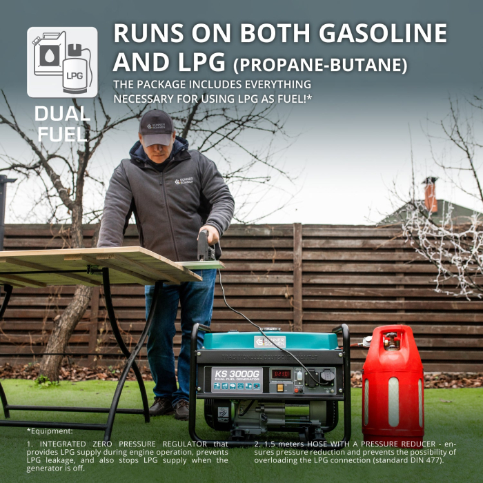 Generator pe gaz/benzina "Könner & Söhnen" KS 3000G [5]