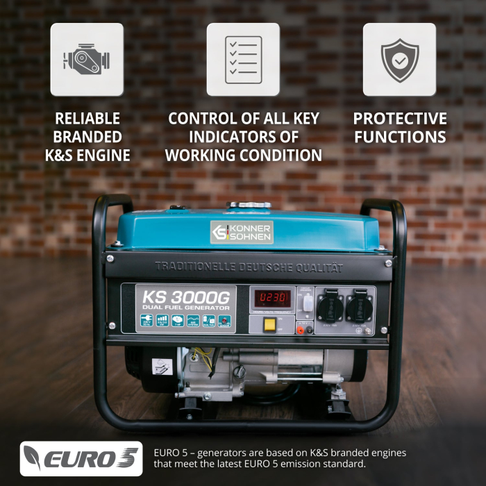 Generator pe gaz/benzina "Könner & Söhnen" KS 3000G [6]