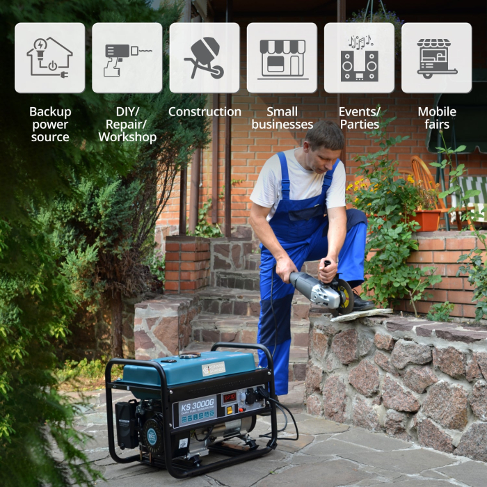 Generator pe gaz/benzina "Könner & Söhnen" KS 3000G [8]