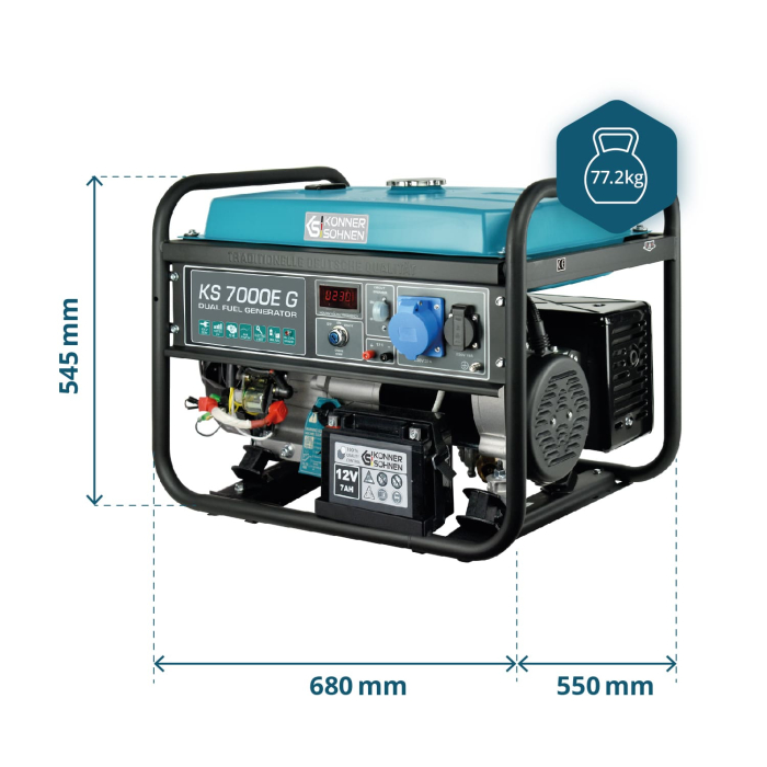 Generator pe gaz/benzina "Könner & Söhnen" KS 7000E G [7]