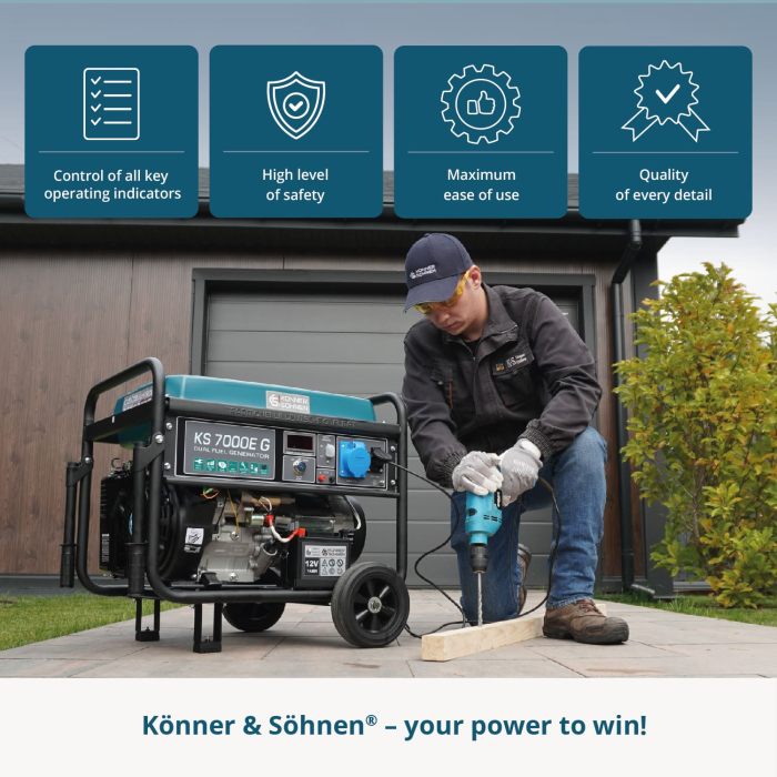 Generator pe gaz/benzina "Könner & Söhnen" KS 7000E G [6]