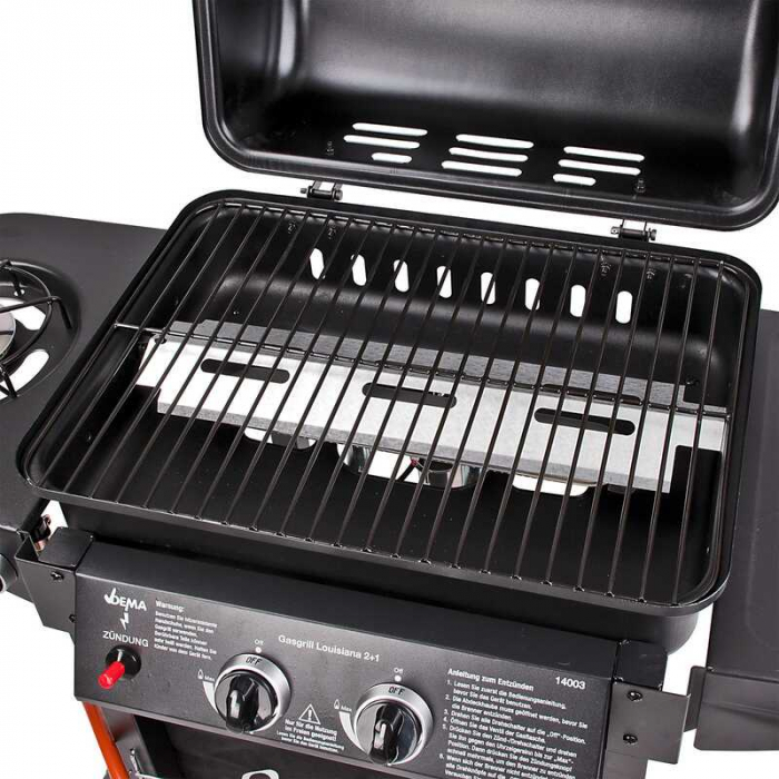 Gratar pe gaz cu arzator lateral si termometru integrat Dema 14003, 490x340 mm [3]