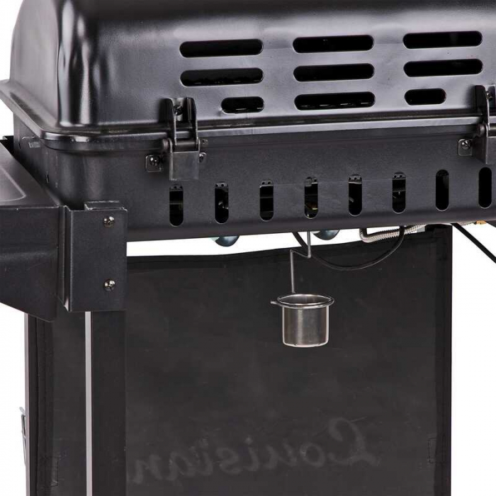 Gratar pe gaz cu arzator lateral si termometru integrat Dema 14003, 490x340 mm [4]