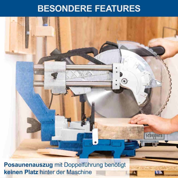 Fierastrau circular de masa culisant cu laser HM305SL Scheppach 5901223901, 2000 W, Ø305 mm [3]