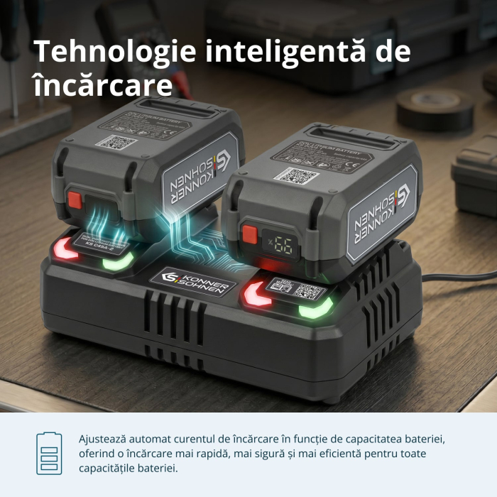 Încărcător dublu pentru baterii reîncărcabile 20V KS C45A-2 [4]