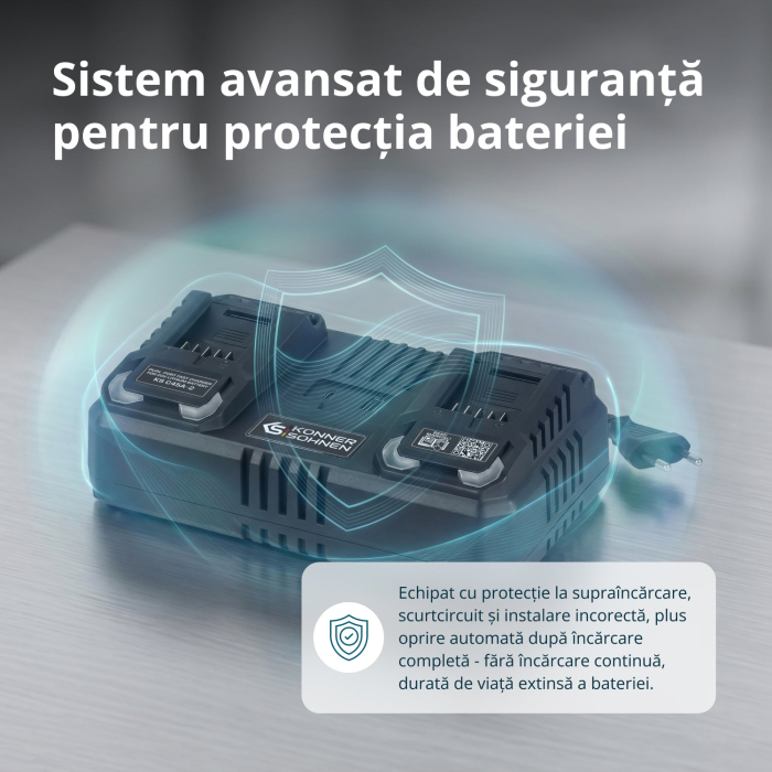 Încărcător dublu pentru baterii reîncărcabile 20V KS C45A-2 [7]