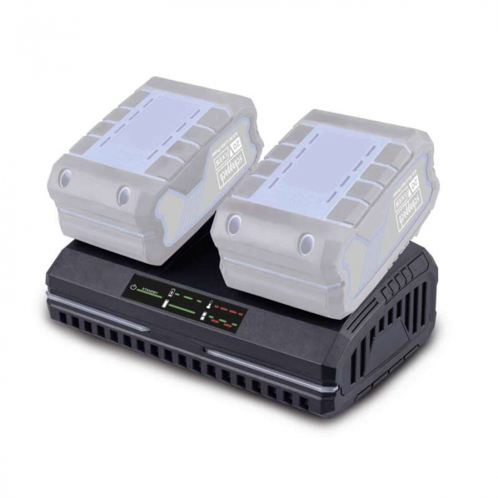 Incarcator dublu rapid pentru acumulatori Li-Ion SDBC4.5A Scheppach 7909201713, 20 V, 2-4 Ah [2]