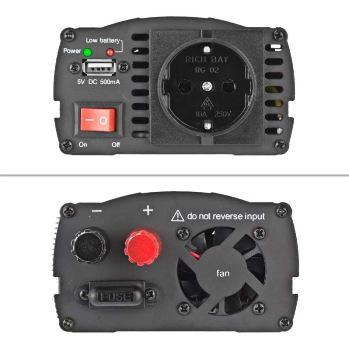 Invertor de tensiune SPW 300/600 Dema 94176, 12-230 V, 300-600 W [4]