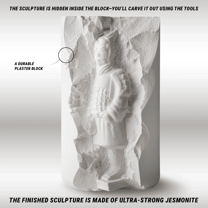 Kit de sculptura BeaverCraft Warrior, 3 piese [3]