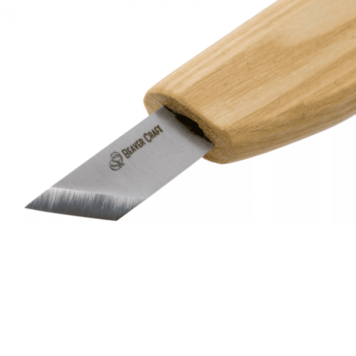 Lama pentru cutit cu lama tesita pentru sculptura in lemn BeaverCraft BC12 [2]