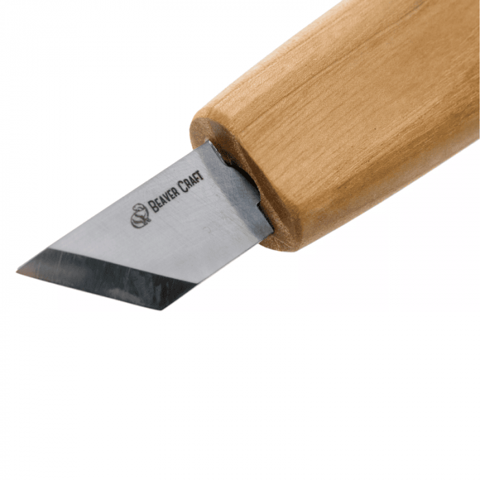 Lama pentru cutit cu lama tesita pentru sculptura in lemn BeaverCraft BC9 [2]