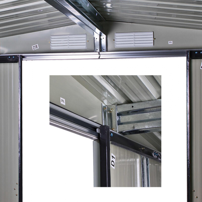 Magazie de depozitare pentru gradina XXL Dema 47096, 328 x 314 x 159/188 cm [6]