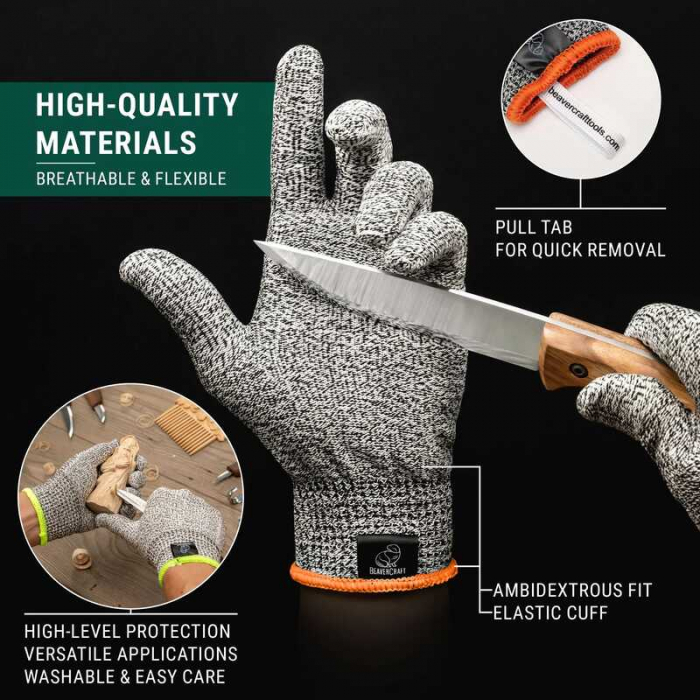 Mănuși de protecție BeaverCraft CRG, marime S [5]