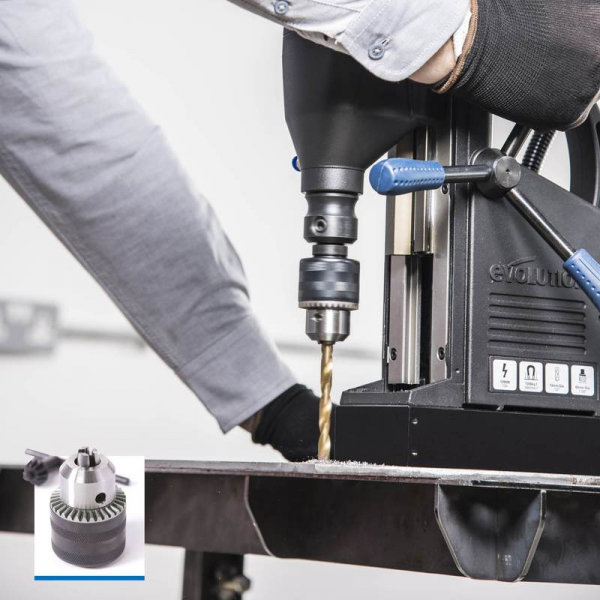 Masina de gaurit cu coloana cu stand magnetic EVOMAG28 Evolution 090-0008, 1200 W, Ø28 mm [5]