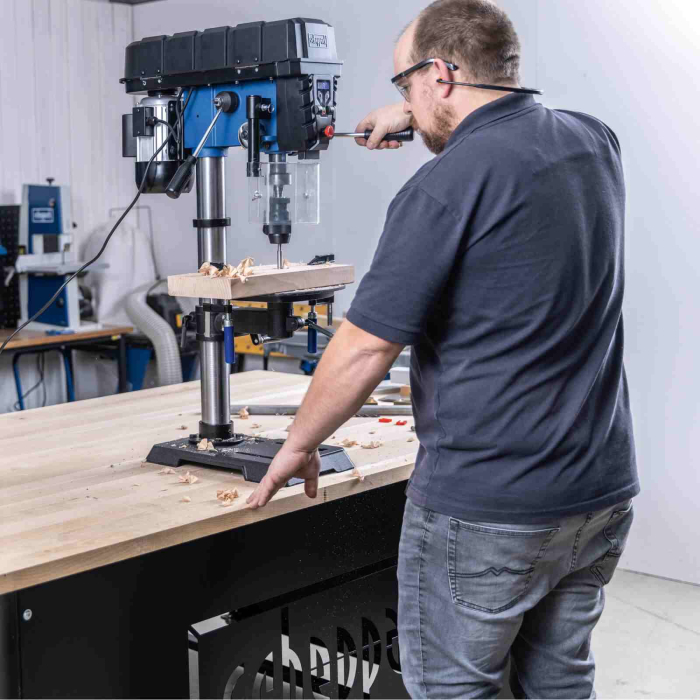 Masina de gaurit cu coloana de foraj TBM300 Vario Scheppach 5906835901, 750 W, Ø16 mm [8]