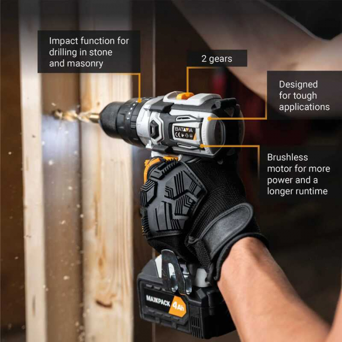 Masina de gaurit si insurubat cu acumulator BT-CBCD001 Batavia 7062722, 18 V, 1800 rpm, 50 Nm [3]