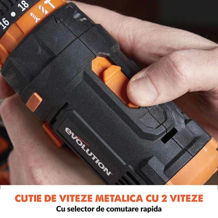 Masina de gaurit si insurubat cu acumulator R13CMB-Li Evolution 105-0001A, 1750 rpm, 45 Nm [6]