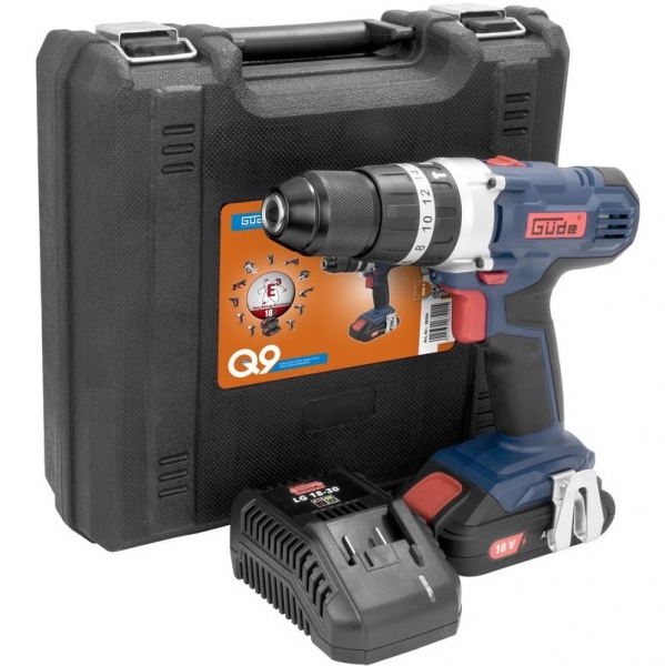 Masina de gaurit si insurubat de impact cu acumulator plus accesorii BSB 18-201-30K Gude 58504, 18 V, 2 Ah [8]