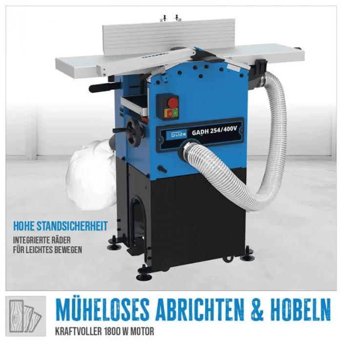 Masina de rindeluit si degrosat GADH 254/400V Gude 55059, 1800 W, 254 mm, 400 V [6]