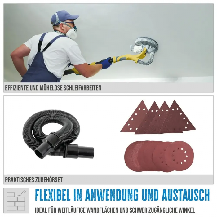 Masina de slefuit rotativa pentru gips carton GTBS 710 Gude 55570, 710 W, 2500 rpm [6]