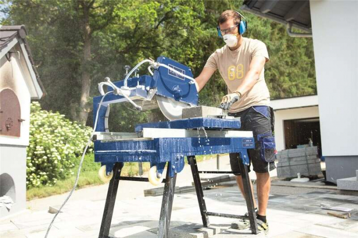 Masina de taiat piatra si tigla ceramica cu sistem de racire pe apa HSM3500 Scheppach 5906709901, 2200 W, Ø360 mm [6]