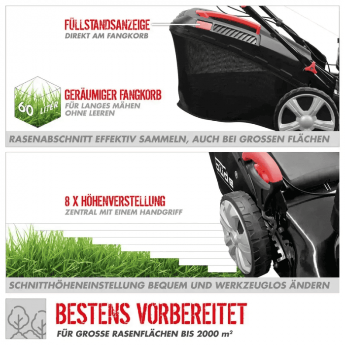 Masina de tuns iarba cu motor in 4 timpi BIG WHEELER 534.2 R Gude 95464, 196 cm³, 4.8 Cp [7]