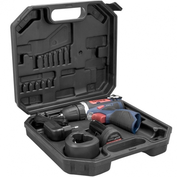 Masina de gaurit cu acumulator plus set de biti BS 12-131-04K Gude 58601, 12 V, 1.3 Ah [5]