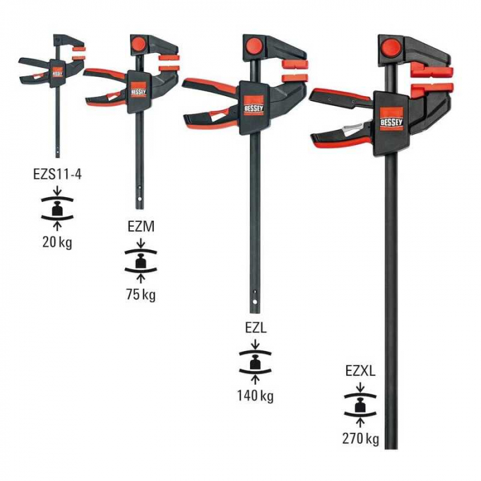 Menghina de tamplarie pentru strangere/departare Bessey EZXL30-9, 90x505 mm [4]