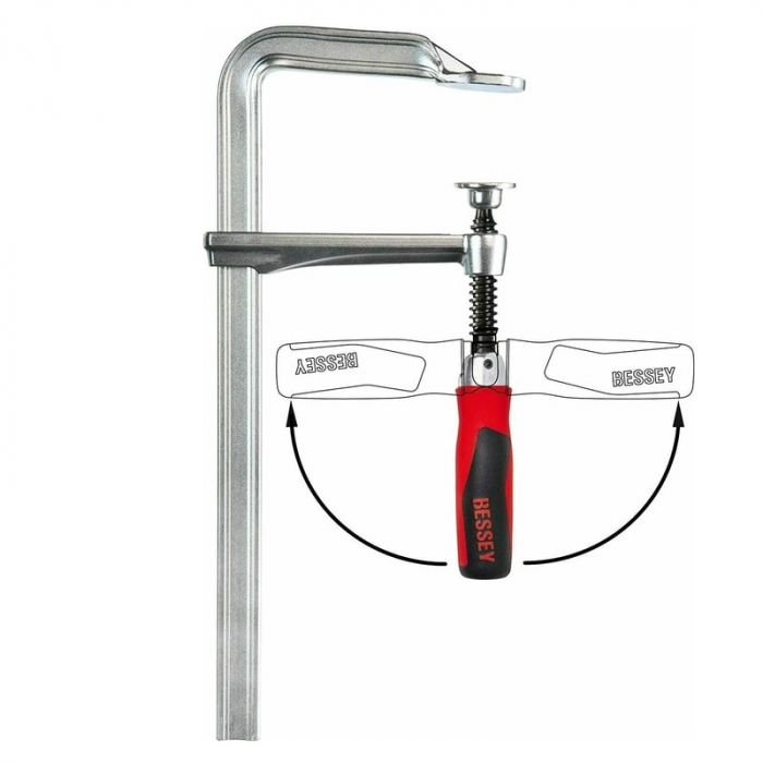 Menghina tip F pentru lemn cu maner pivotant Bessey GZ25KG, 120x250 mm  F [2]