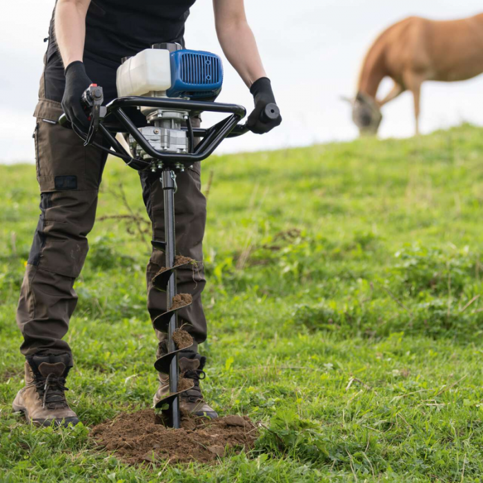 Motoburghiu cu 3 burghie EB2000 Scheppach 5904704903, 1.97 Cp, Ø100-200 mm [2]