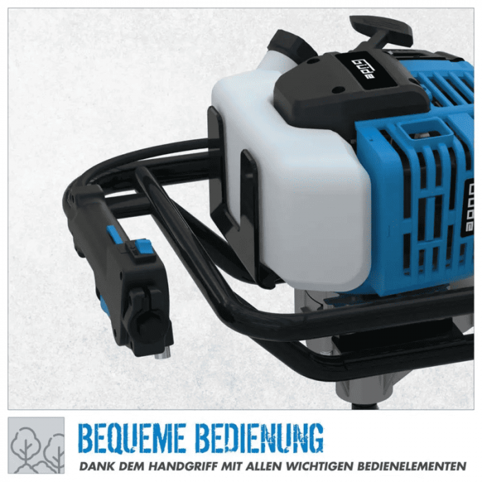 Motoburghiu cu 3 burghie GE 1450.1 Gude 95467, 2 Cp, Ø100-200 mm [8]