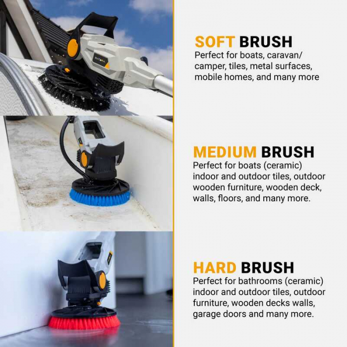 Perie telescopica fara acumulator pentru curatare suprafete Twin Brush Batavia 7064170, 18 V [12]