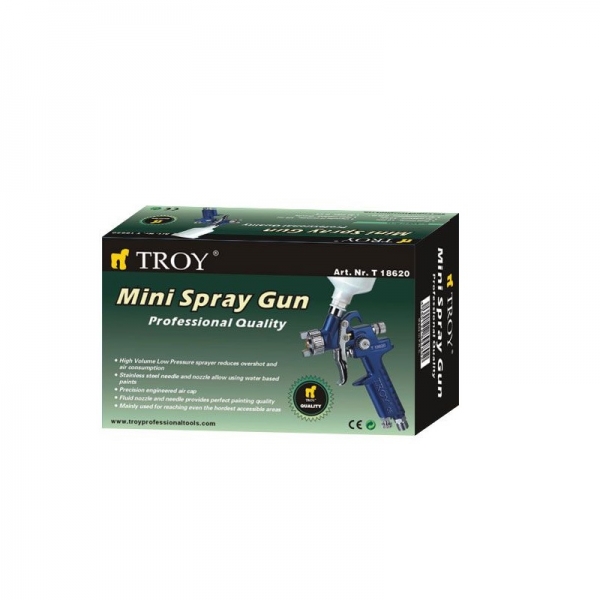 Pistol de vopsit cu aer comprimat Troy 18620, 125 ml, Ø1.0 mm [2]