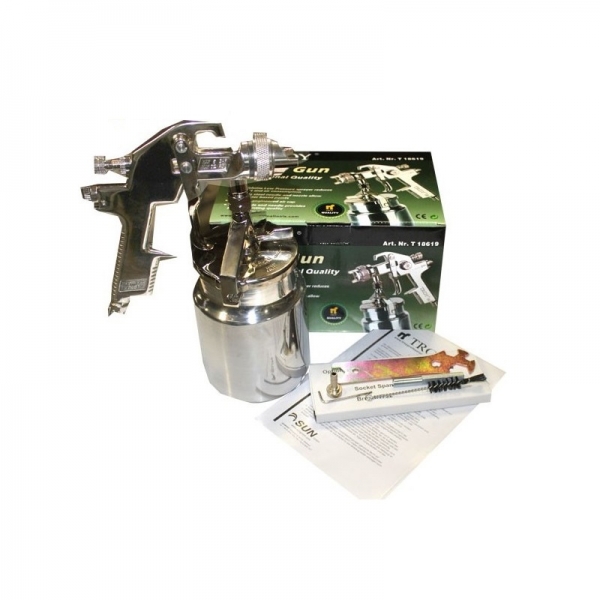 Pistol de vopsit cu aer comprimat alimentare prin suctiune Troy 18619, 1000 ml, Ø1.8 mm [2]