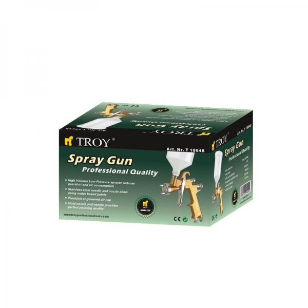 Pistol de vopsit cu aer comprimat Troy 18648, 600 ml, Ø1.8 mm [2]