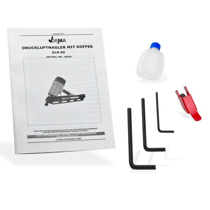 Pistol pneumatic pentru cuie DLN90 Dema 18556, 8 bari, 50-90 mm [5]