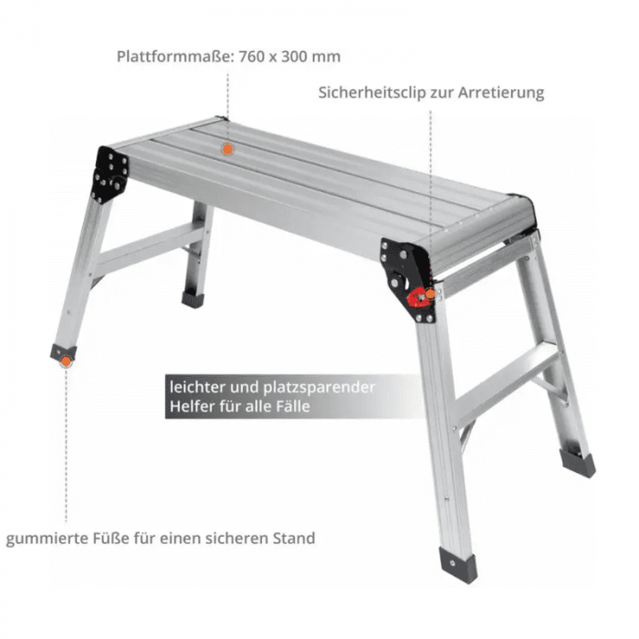 Platforma de lucru pliabila GAAP 760 Gude 40961, 760 x 300 x 495 mm, 150 Kg [4]