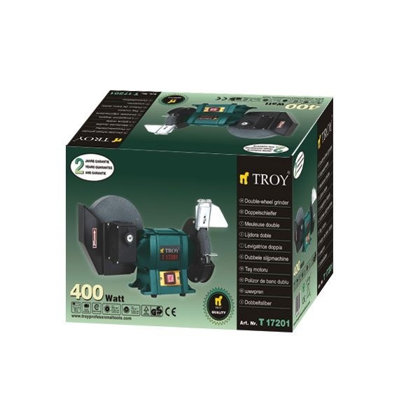 Polizor de banc combinat umed si uscat Troy 17201, 400 W, Ø150-Ø200 mm [2]