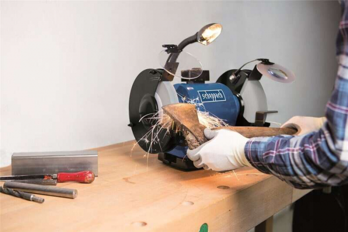 Polizor de banc dublu BG200 Scheppach 4903105901, 550 W, Ø200 mm [3]