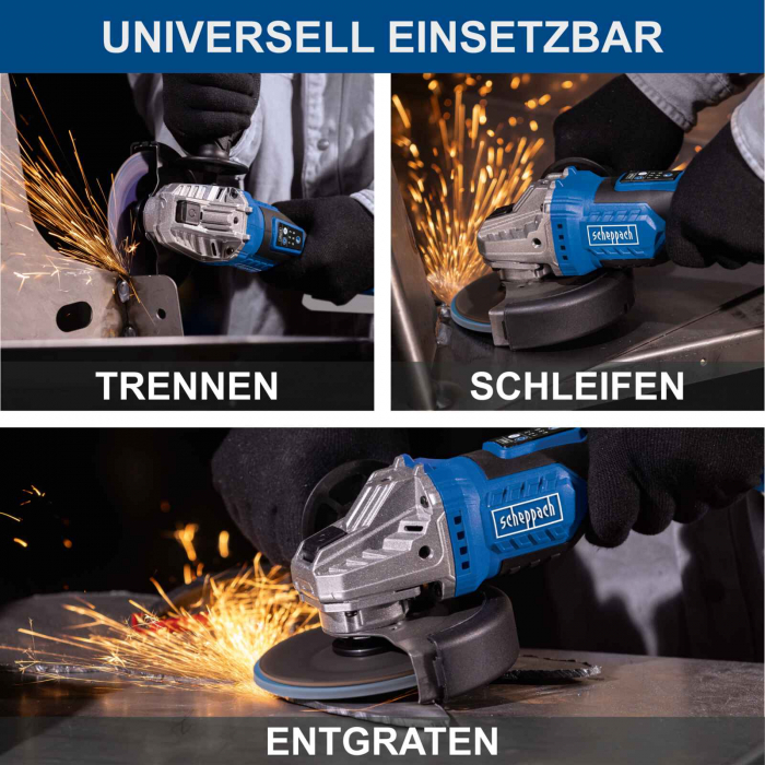 Polizor unghiular fara acumulator BC-AG125-X Scheppach 5909235900, 20 V, Ø125 mm [8]