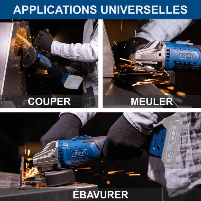 Polizor unghiular fara acumulator C-AG125-X Scheppach 5909234900, 20 V, Ø125 mm [8]