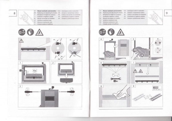Set cutite pentru masina de rindeluit si degrosat GMH 2000 Gude 55011, 2 bucati [2]